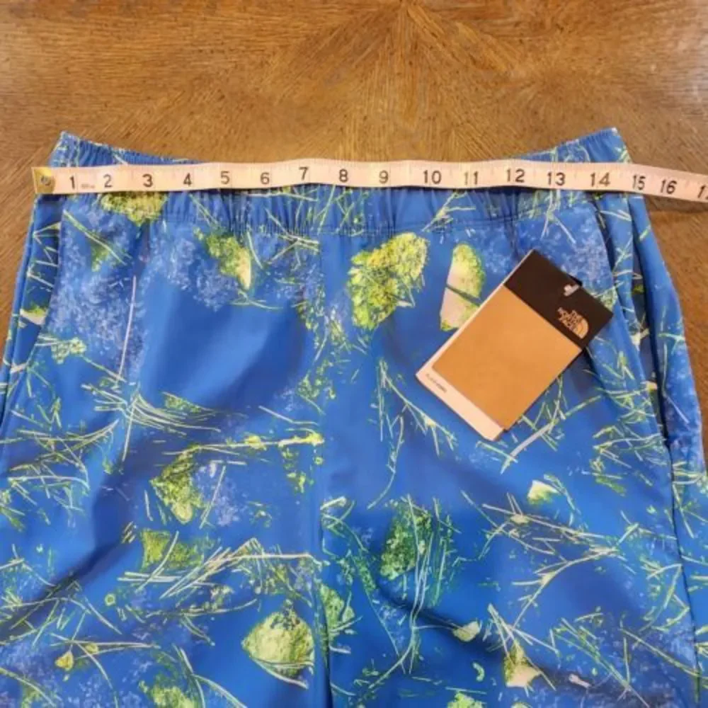 The North Face Flash Dri Men's Wander Swim Shorts‎ Small Blue Green Standard Fit